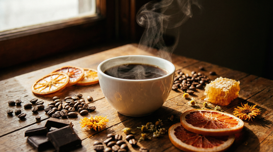 Notas Sensoriais do Café: Cítrico, Floral, Mel e Chocolate
